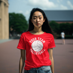 Camiseta O t-shirt das mulheres vermelhas e brancas do nome