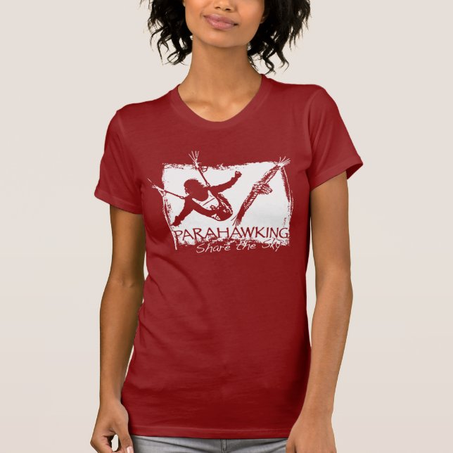 Camiseta O t-shirt das mulheres - vermelho (Frente)