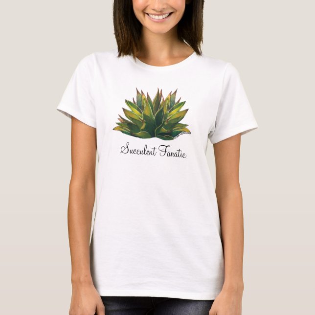 Camiseta O t-shirt das senhoras da aguarela da agave (Frente)