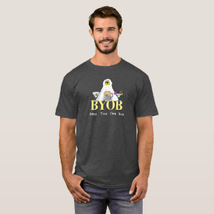 Camiseta O t-shirt de BYOB o Dia das Bruxas traz suas