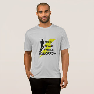 Camiseta O t-shirt de funcionamento dos homens: Hoje dorido