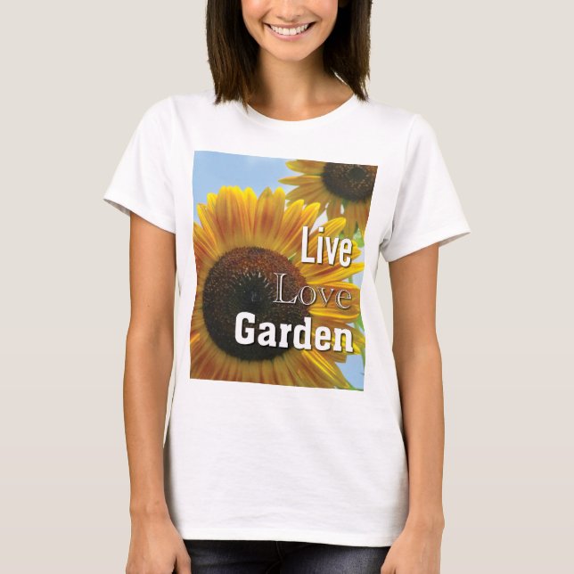 Camiseta O t-shirt de jardinagem das mulheres (Frente)