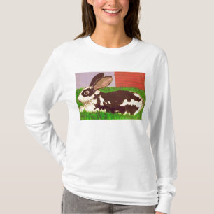 Camiseta O t-shirt de Ladie de descanso do coelho