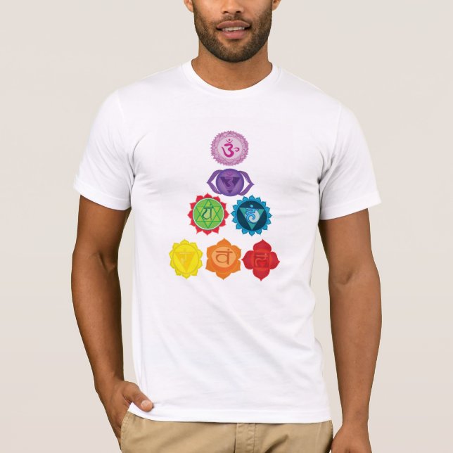 Camiseta O t-shirt de sete homens de Chakras (Frente)