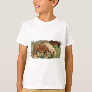 Camiseta O t-shirt desgrenhado do miúdo do pônei de