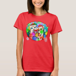 Camiseta O t-shirt do amante do gato do Natal