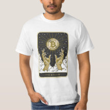 O T-Shirt Do Cartão De Tarô Bitmoney
