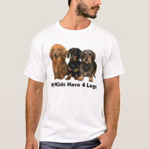 Camiseta O t-shirt do Dachshund meus miúdos tem 4 pés