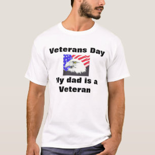 Camiseta O t-shirt do dia de veteranos meu pai é um