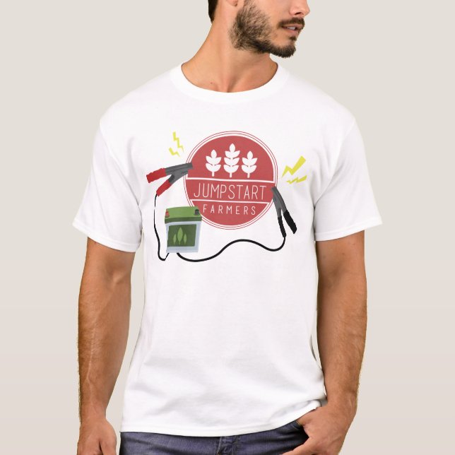 Camiseta O t-shirt do fazendeiro do Jumpstart dos homens (Frente)