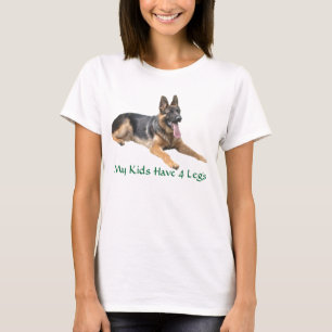 Camiseta O t-shirt do german shepherd meus miúdos tem 4 p