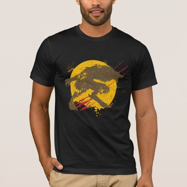 Camiseta O t-shirt do homem-lobo (Frente)