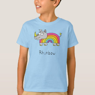 Camiseta O t-shirt do menino do miúdo do arco-íris do