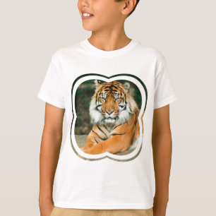 Camiseta O t-shirt do miúdo alaranjado do tigre