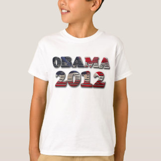 Camiseta O t-shirt do miúdo da bandeira de Obama 2012