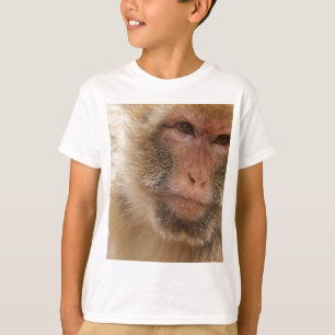 Camiseta O t-shirt do miúdo da cara do macaco
