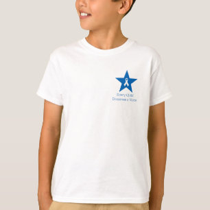 Camiseta O t-shirt do miúdo da consciência da apraxia