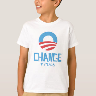 Camiseta O t-shirt do miúdo da luz da mudança de Obama