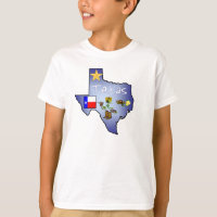 O t-shirt do miúdo de Texas