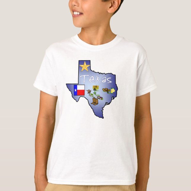 Camiseta O t-shirt do miúdo de Texas (Frente)