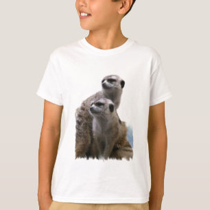 Camiseta O t-shirt do miúdo dos pares de Meerkat
