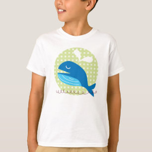 Camiseta O t-shirt do miúdo feliz da baleia