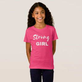 Camiseta O t-shirt do miúdo forte da menina (impressão