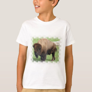 Camiseta O t-shirt do miúdo norte-americano do bisonte