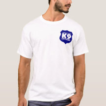 O t-shirt do oficial K9 no azul, ADICIONA O NOME