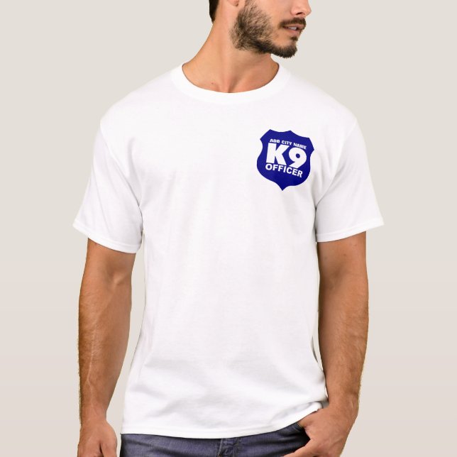 Camiseta O t-shirt do oficial K9 no azul, ADICIONA O NOME (Frente)