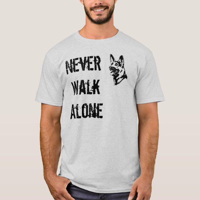 Camiseta O t-shirt do salvamento do german shepherd nunca (Frente)
