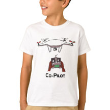 O t-shirt do zangão do copiloto