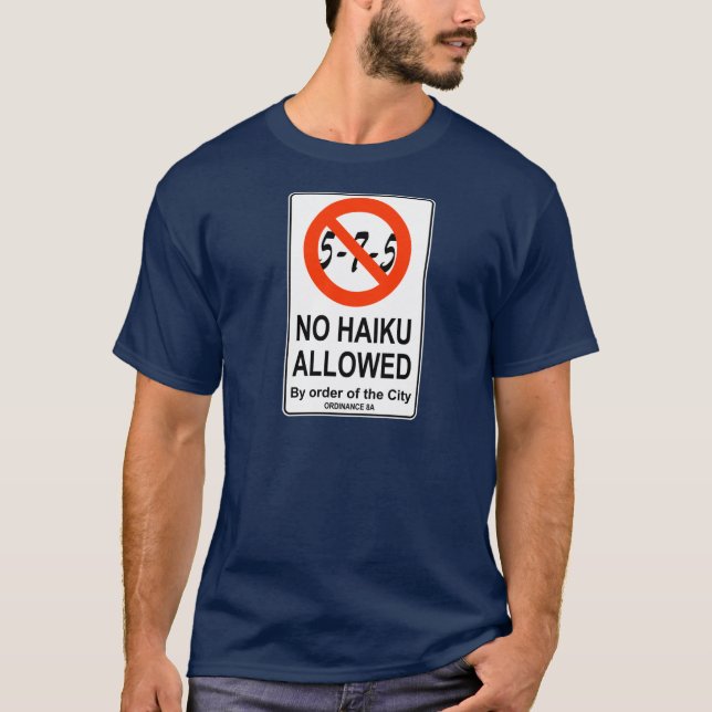Camiseta O t-shirt dos haicais dos No-Haicais (Frente)