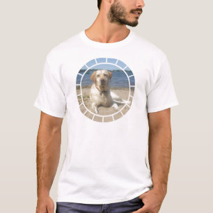 Camiseta O t-shirt dos homens amarelos de labrador