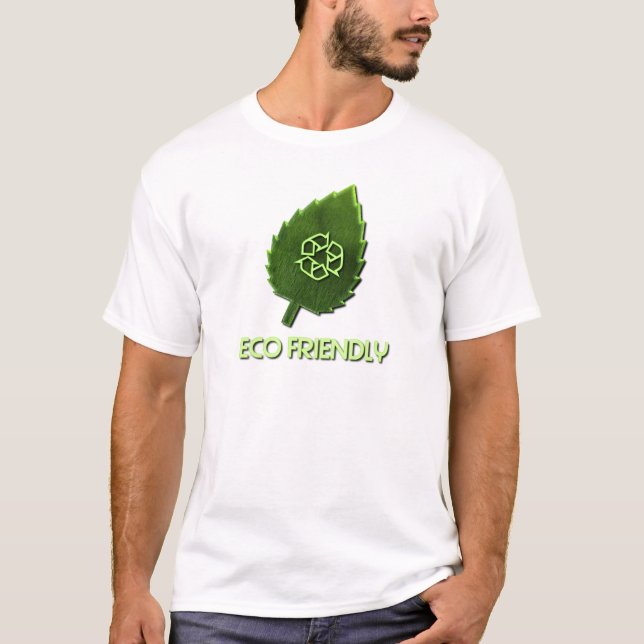 Camiseta O t-shirt dos homens amigáveis de Eco (Frente)