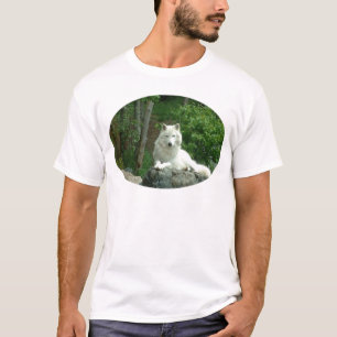 Camiseta O t-shirt dos homens árticos do lobo