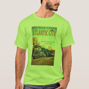 Camiseta O t-shirt dos homens azuis do trem do cometa