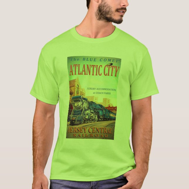 Camiseta O t-shirt dos homens azuis do trem do cometa (Frente)