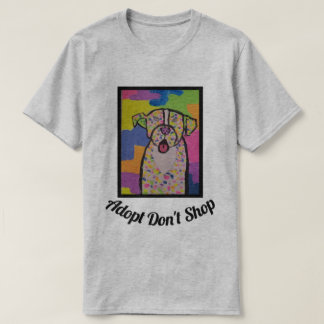 Camiseta O t-shirt dos homens cinzentos com design colorido