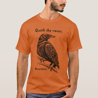 Camiseta O t-shirt dos homens - corvo Quoth o corvo, nunca