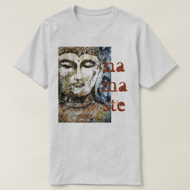 Camiseta O t-shirt dos homens da arte de Buddha do zen de (Frente do Design)