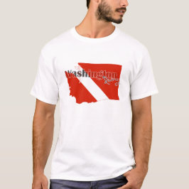 Camiseta O t-shirt dos homens da bandeira do mergulhador de