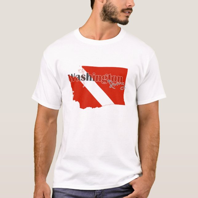 Camiseta O t-shirt dos homens da bandeira do mergulhador de (Frente)