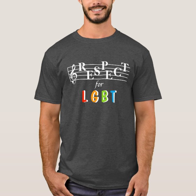 Camiseta O t-shirt dos homens da consciência do respeito (Frente)