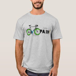 Camiseta O t-shirt dos homens da dor do amor dos ciclistas