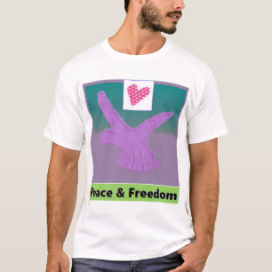 Camiseta O t-shirt dos homens da imprensa da paz & da