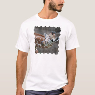 Camiseta O t-shirt dos homens da língua do girafa