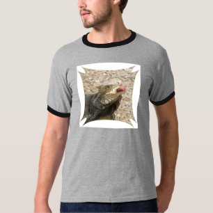 Camiseta O t-shirt dos homens da língua do lagarto