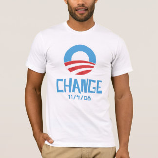 Camiseta O t-shirt dos homens da luz da mudança de Obama