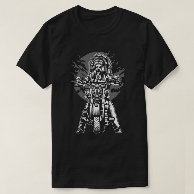 Camiseta O t-shirt dos homens da motocicleta do chefe (Frente do Design)